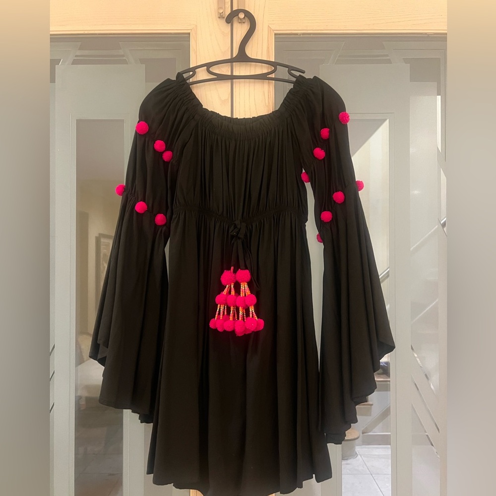 Sundress Official off the shoulder black dress m/l